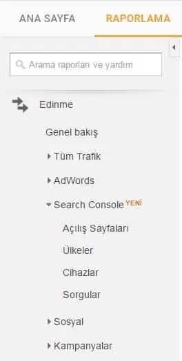 4 Yeni Google Analytics SEO Raporu