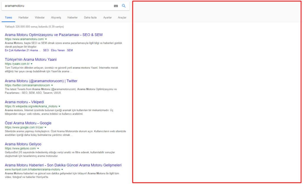 Google Sağda Yer Alan Bilgi Kutularını Kaldırmayı Test Ediyor