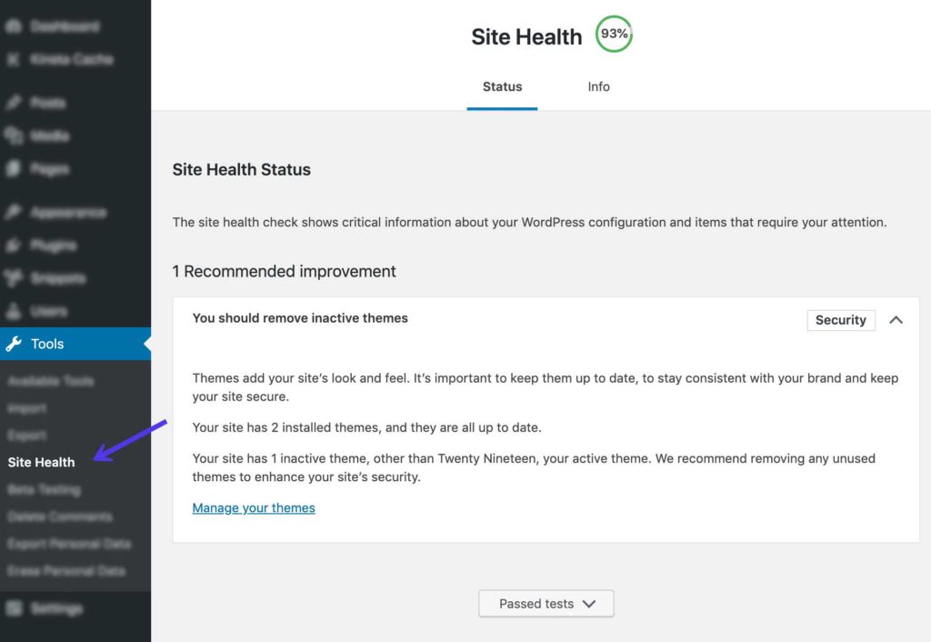 Wordpress 5.2 Site Sağlığı Kontrol Aracı