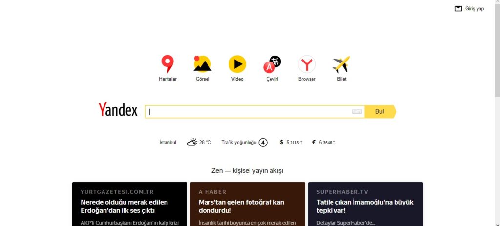 Yandex Arama Motoru
