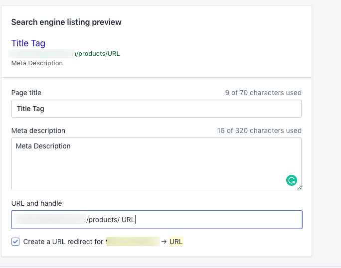 Shopify SEO Ayarları meta başlık ve açıklama