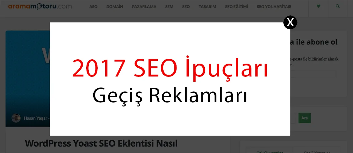 Geçiş Reklamlarını Kaldırın