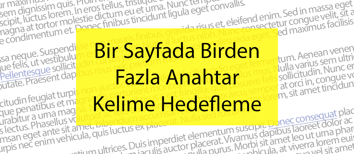 Birden Fazla Anahtar Kelime Hedefleme