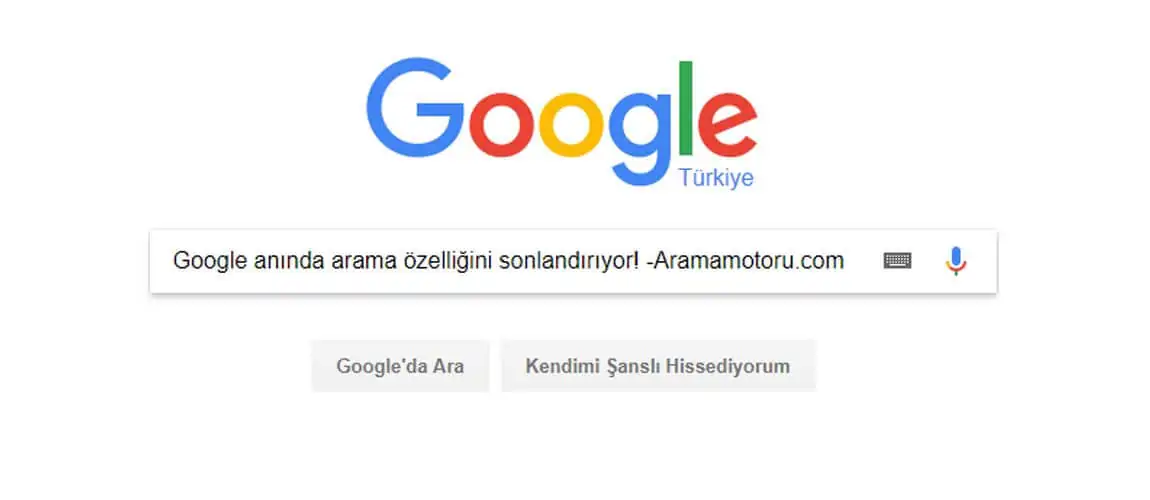 Google Anında Arama Özelliği