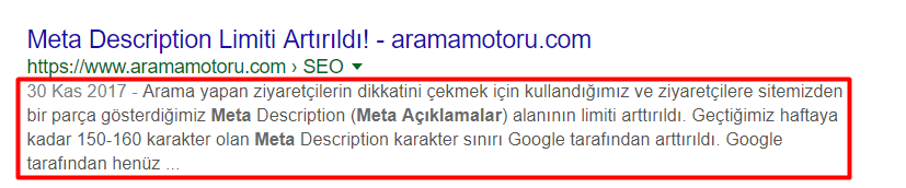 meta description etiketi