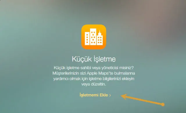Apple Haritalara İşletme Ekleme