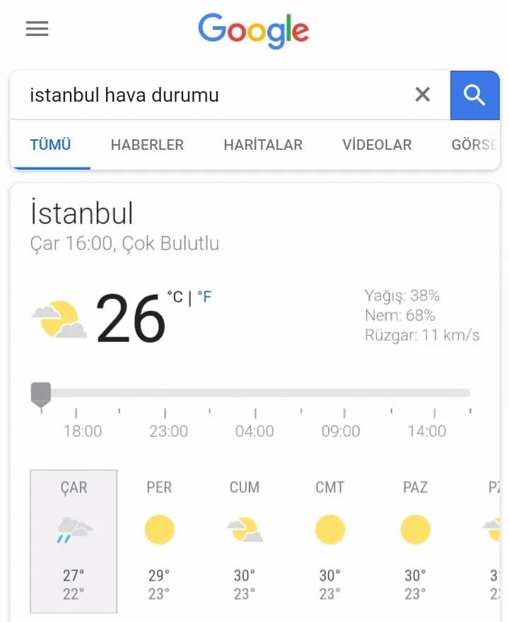 google-mobil-arama-hava-durumu