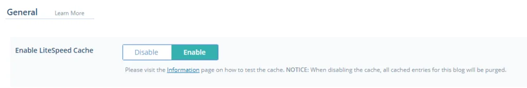 Wordpress LiteSpeed Cache Ayarları