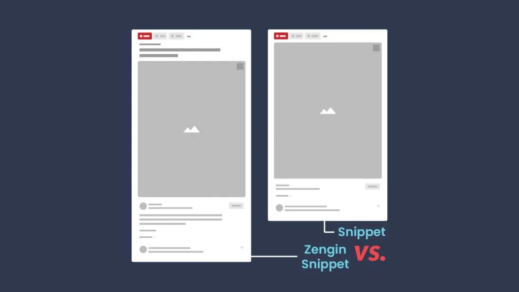 Pinterest zengin snippet v.s snippet