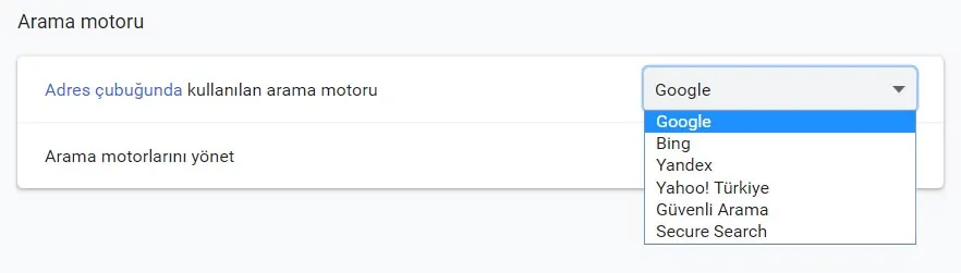 Google Chrome'da Varsayılan Arama Motoru Nasıl Değiştirilir?