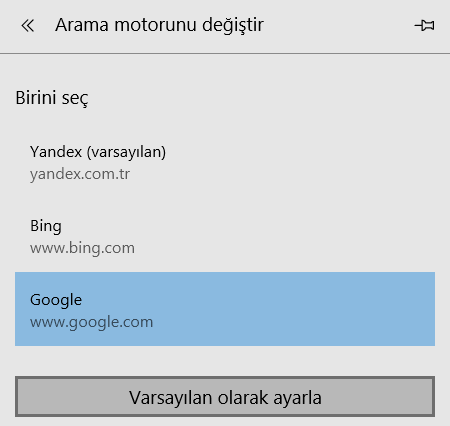 Microsoft Edge'de Varsayılan Arama Motoru Nasıl Değiştirilir?