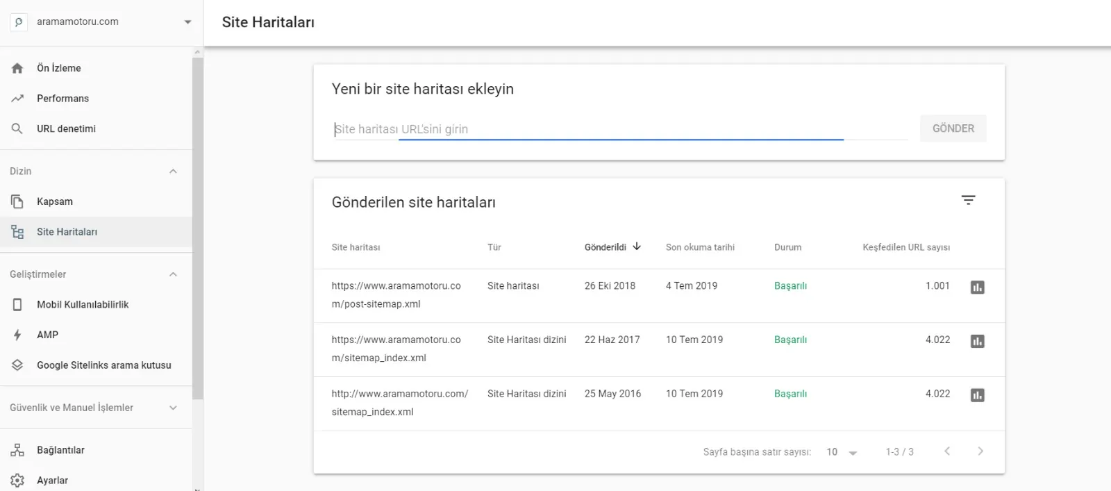 Google Search Console Site Haritası Ekleme