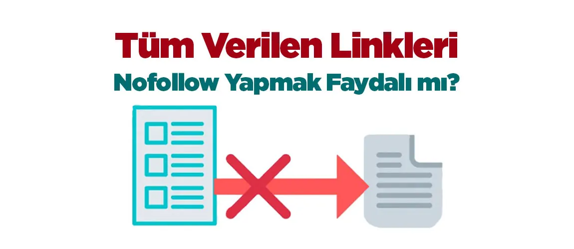 verilen linkleri nofollow yapmak