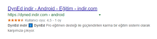 Yorumlu zengin sonuçlar