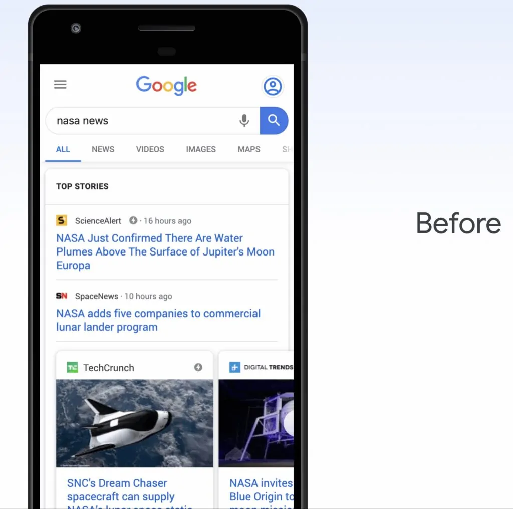 Google Arama, mobil hikayelerde BERT kullanmaya başladı