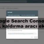 Google Search Console'a URL kaldırma aracı eklendi