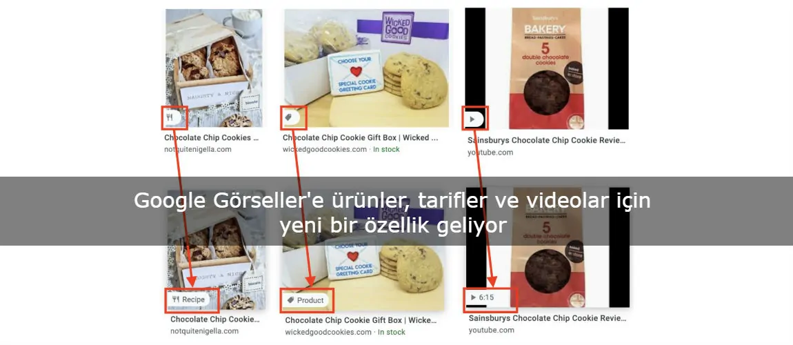 Google Görseller'e ürünler, tarifler ve videolar için yeni bir özellik geliyor