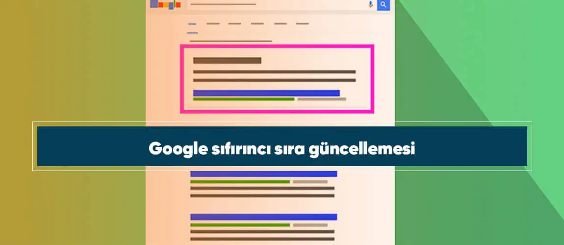 Google sıfırıncı sıra güncellemesi