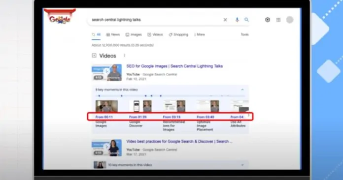 Google Arama'da videolar için önemli anlar nasıl belirlenir?