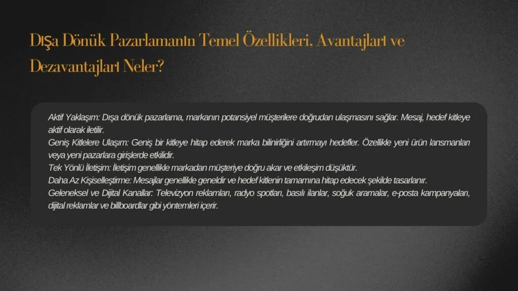 Dışa Dönük Pazarlama